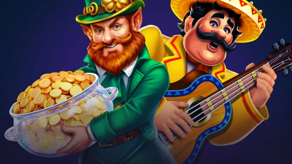Betory toernooien: kabouter met een pot goud en een gitarist in sombrero